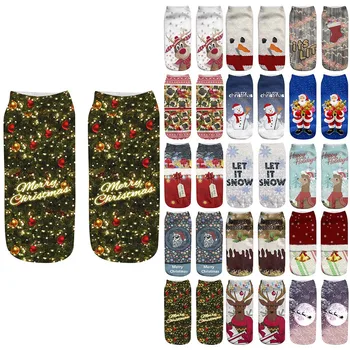 

Unisex Christmas Funny 3D Ankle Socks Fashion Printed Casual Sport Socks Cute Cartoon Low Cut Novelty Ladies Socks 2020 #40