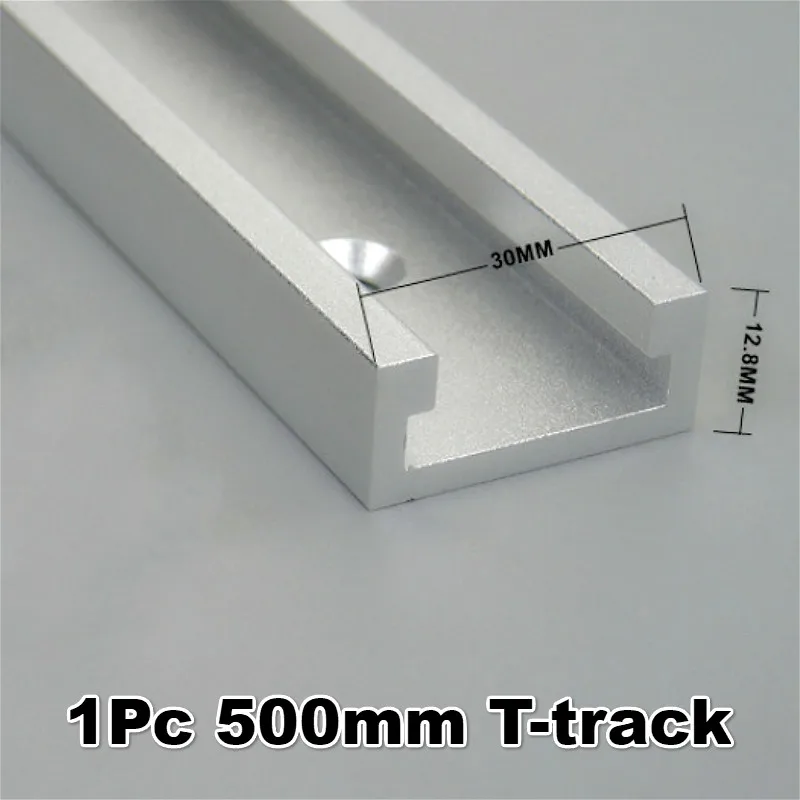 1Pc 500mm T-track Aluminium alloy T-tracks Slot Miter Track And Miter Bar Slider Table Saw Miter Gauge Rod Woodworking Tools DIY - Цвет: 1Pc 500mm T-track