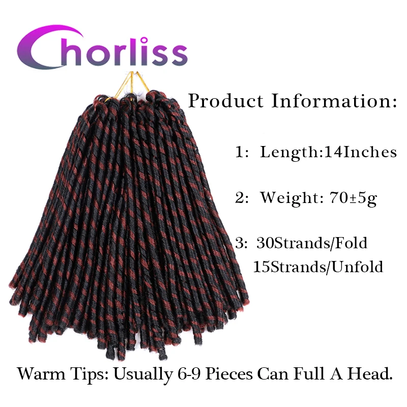 Ombre Goddess мягкие дреды цветные вязанные крючком косы Chorliss Jumbo DREAD прическа синтетические Locs плетение волос для наращивания