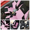 AUTOYOUTH Full Car Seat Covers Set Universal Polyester Fabric Auto Protect Covers Car Seat Protector Pink for Women Girls ► Photo 2/6