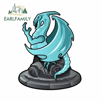 

EARLFAMILY 13cm x 10.5cm for Figurine of Dragon Turquoise Color Isolated on Vector Car Stickers Vinyl Car Wrap Decoration Decal
