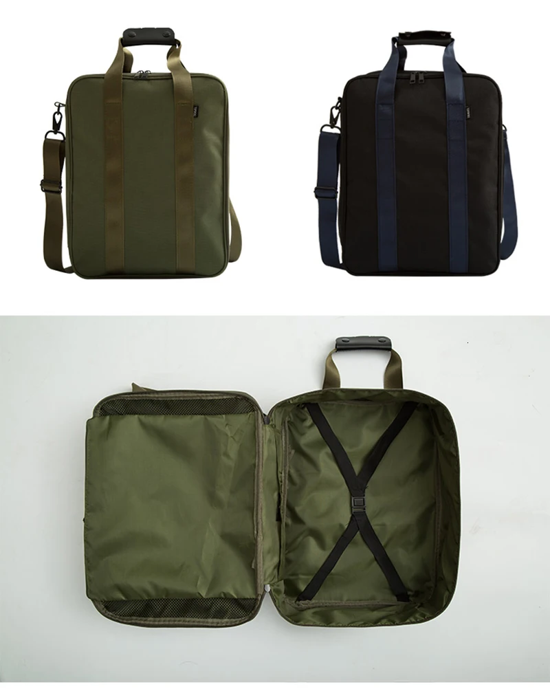 Высококачественные холщовые мужские дорожные сумки большой емкости двухслойный вещевой мешок Упаковка Кубики ручной Багаж зеленая сумка-Органайзер для путешествий