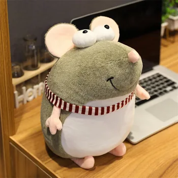 

2020 Kawaii Mouse Mascot Pillow Soft Plush Stuffed Dolls Animal Toys For Children Girl Room Decor New Year Gifts Company Present