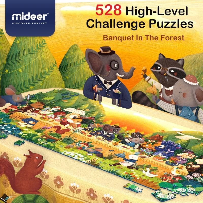 

MiDeer Puzzle 528PCS Puzzles Toys Educational Toys Hand-painted Jigsaw Board Style Puzzles Box Set for Kids Gifts >3 Years Old