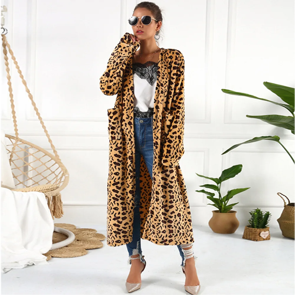 Осенне-зимняя женская куртка, женские бархатные леопардовые пальто, двухсторонний плюшевый кардиган, рубашка 2019, горячая Распродажа