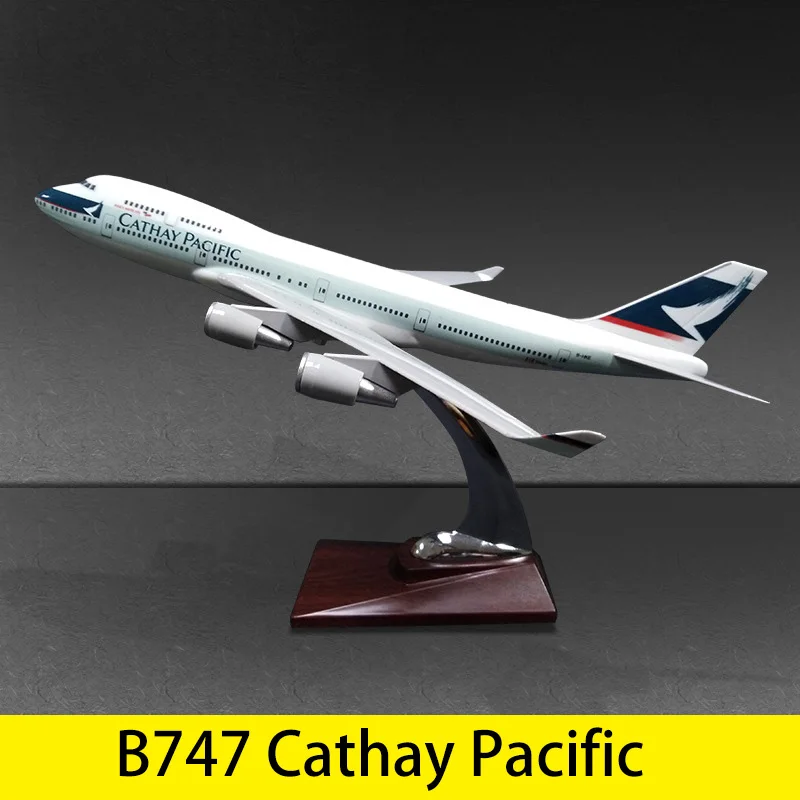 B747 Cathay Pacific 32 см модель Аэробус A330 Boeing 737 777 747 C919 смолы B737 B777 B747 игрушка в виде самолета Для детей подарок для коллекции - Цвет: B747 Cathay Pacific