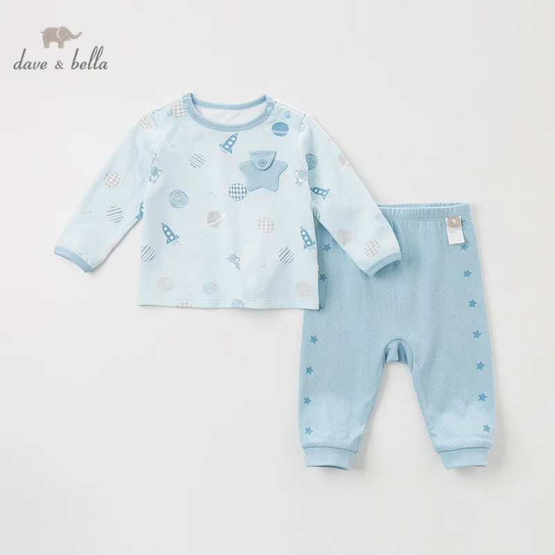 DBH11348 dave bella/пижамный комплект для детей Осенняя домашняя одежда мальчиков сна с