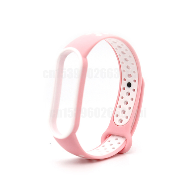 For Xiaomi Mi Band 3 4 5 6 Two-Color Watch Band Wristband Silicone Miband Smart Silicone Bracelet Mi3 M4 M5 Mi6 Glass Film