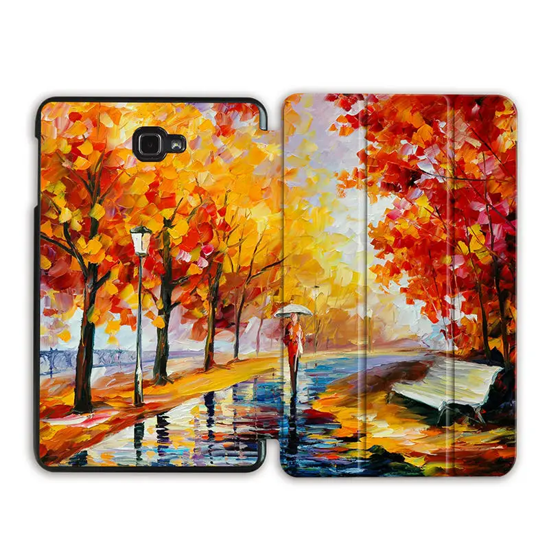 SS09 MTT чехол с масляным рисунком для samsung Galaxy Tab A6, 10,1 дюймов, SM-T580, T585, тонкий магнитный откидной Чехол-подставка из искусственной кожи, чехол для планшета - Цвет: SS09