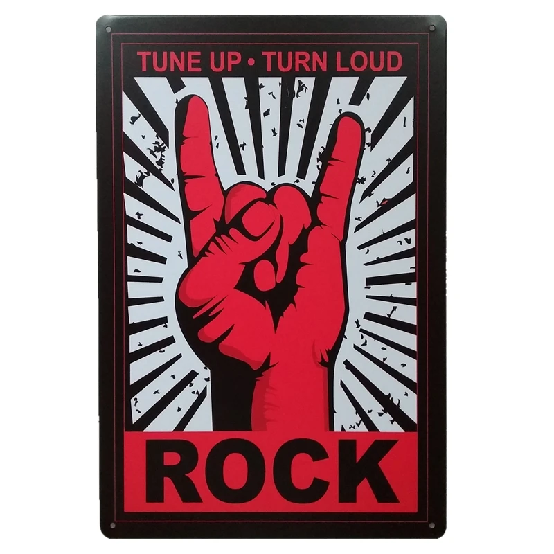 Винтажные металлические жестяные знаки Rock домашняя бара паб гараж