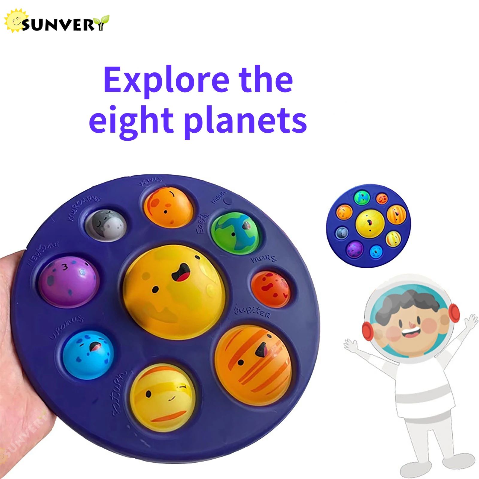 Kids Eight Planets Simpl dimmer bubbles Fun Kid Fidget Toys Antistress Toy Christmas gift autism ADHD Sensory special Toy 2021