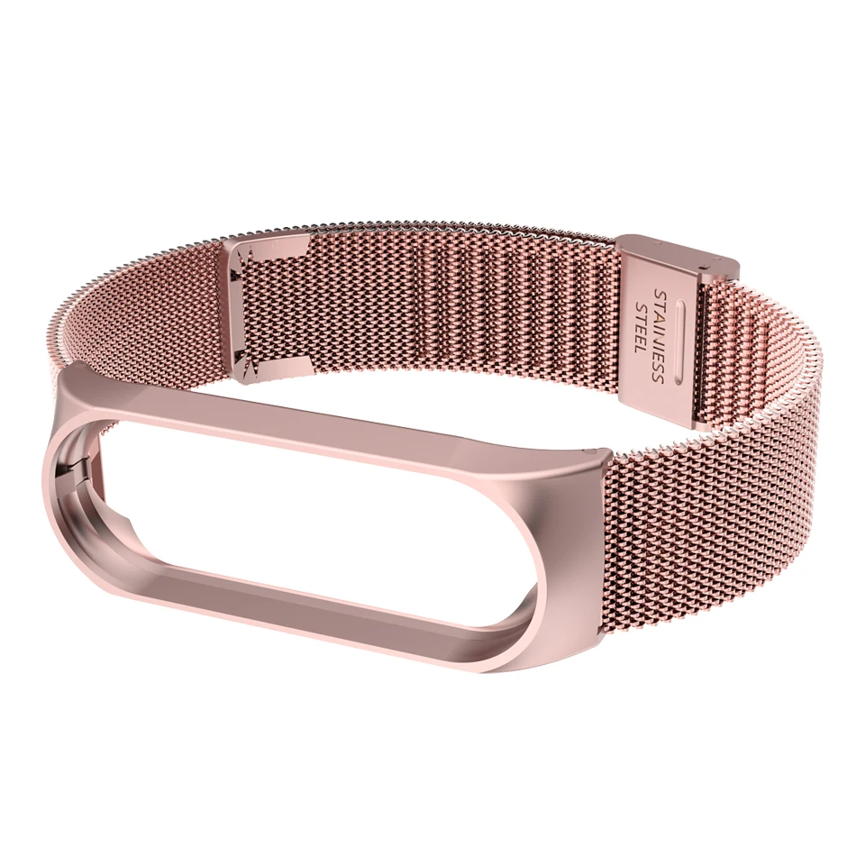 Mi lanese металлический ремешок браслет для mi Band 4 и 3 ремешок для Xiao mi Band 4 и 3 Пряжка ремешок из нержавеющей стали mi Band 4/3 ремешок на запястье
