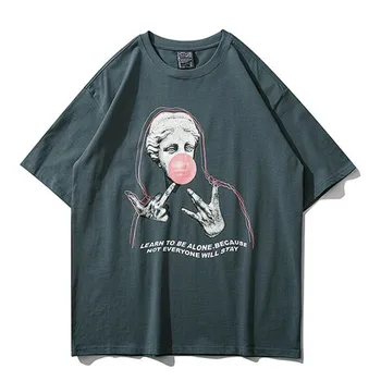 

2020 New Men funny Hip Hop T Shirt Venus Picture Retro T-Shirt Streetwear Harajuku Tshirt Oversized Summer Black Tops Tees Cotto