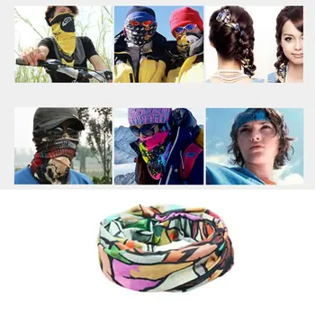 

1 Pcs Bicycle Windproof Printed Face Mask Headscarf Multifunctional Outdoor Men and Women Sunscreen Face Mask Riding Scarf Hot