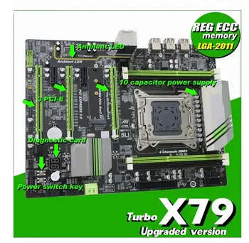 

X79 Mainboard CPU DDR3 LGA 2011 Desktop Mainboard E5 2680V2 Storage Card