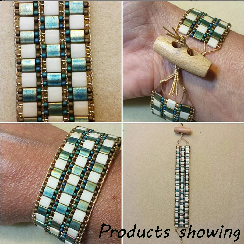 Taidian DIY стеклянные бусины для украшений Miyuki Tila бусины для изготовления браслетов своими руками 3 г/лот 5x5x1,9 мм
