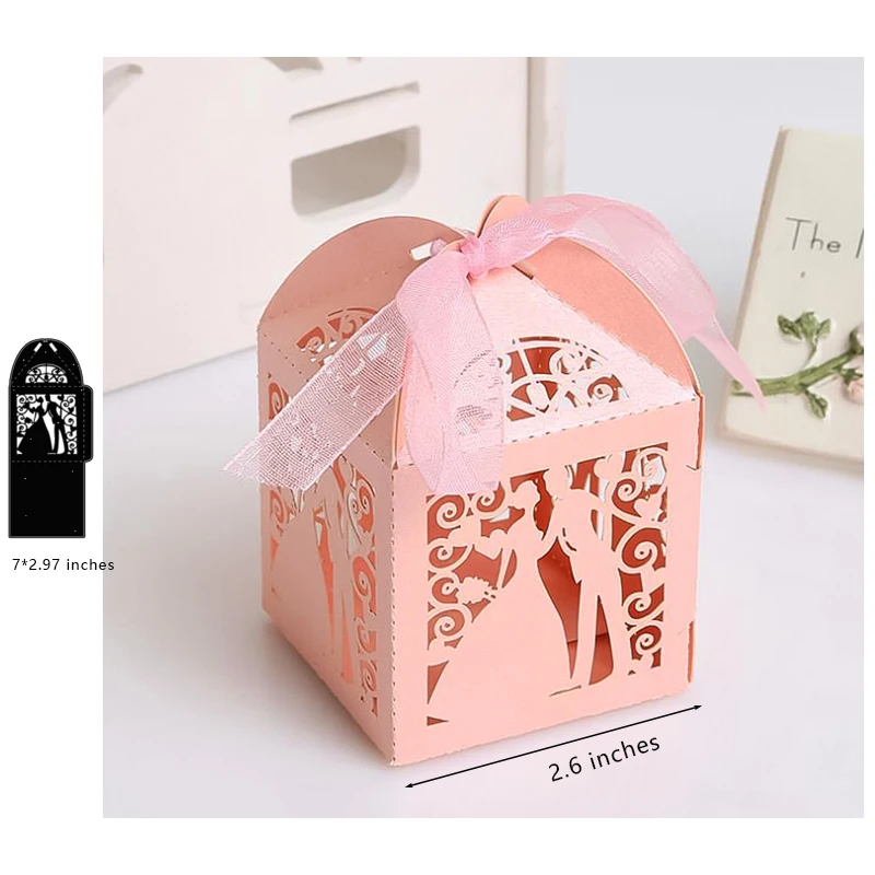 

Lovers Box Die Couple Metal Cutting Dies New 2019 for Scrapbooking Gift Candy Box Greeting Card Wedding Decoration Cutter