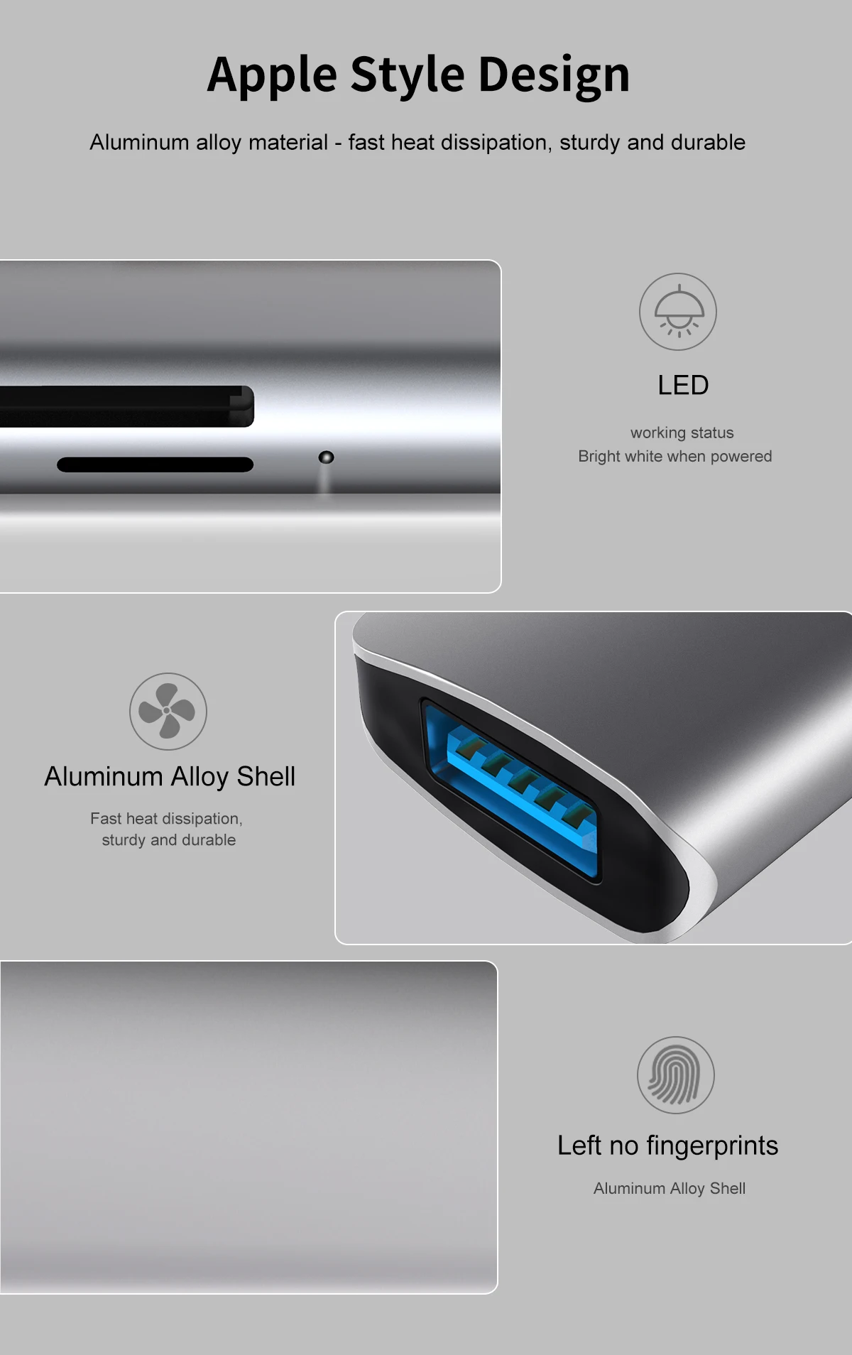 USB 3.1 Type-C Hub To HDMI Adapter 4K Thunderbolt 3 USB C Hub with Hub 3.0 TF SD Reader Slot PD for MacBook Pro/Air/Huawei Mate