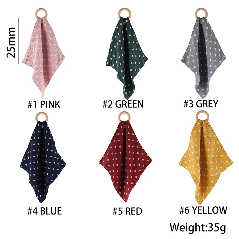 Baby Saliva Towel Baby Bibs Cotton Cartoon Shape Beech Wood Animals Teether Bandana Bib 2020 New Baby Product Muslin Bibs 1PC