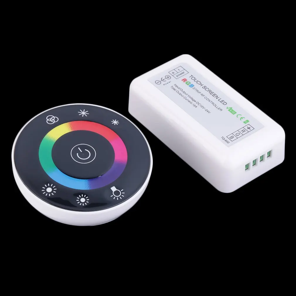 

Wireless Touch screen RGB led controller DC12-24A 18A RF remote control for led strip/bulb/downlight with Touch Remote Control