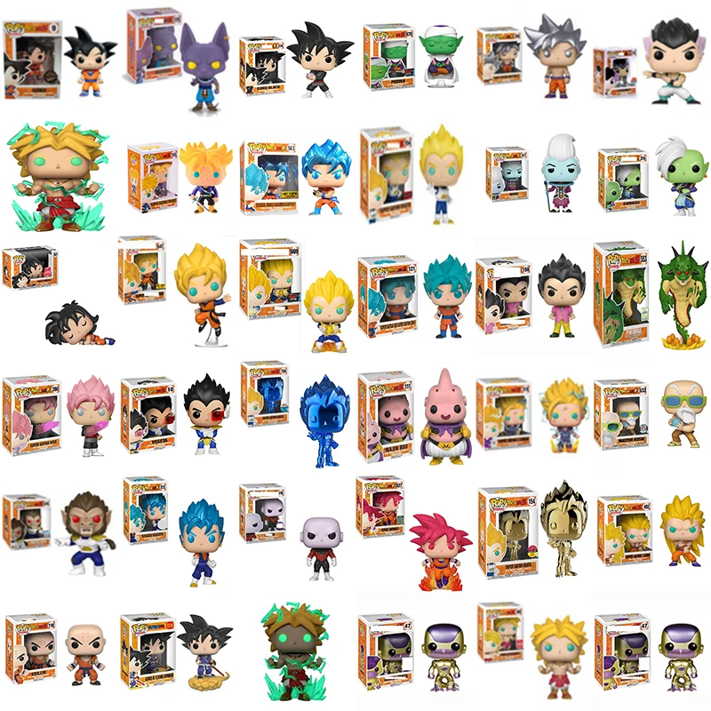 Фигурки героев мультфильма Funko POP Dragon Ball Z Super Saiyan Goku Vegeta виниловые фигурки