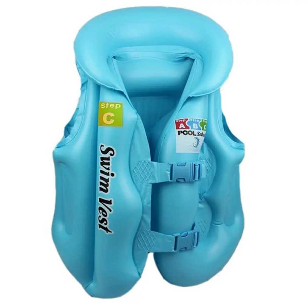 S, m, l, летний детский спасательный жилет для плавания, игрушки, детский бассейн, плоты, Плавающий надувной спасательный жилет, детские игрушки - Цвет: Blue