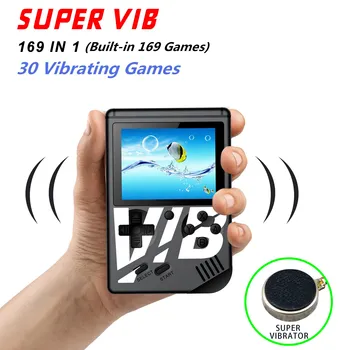 

8Bit 3'' Mini Portable Super VIB Vibration Retro Video Game console Handheld Game Players Built-in 169 Classic Games with TV Out
