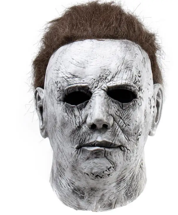 Ani·Lnc Michael Myers Mask Halloween Cosplay Horror Full Face Mask Spaventoso Personaggio dei Cartoni Animati Adulti Costume Cosplay Puntelli Giocattolo 