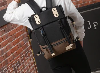 

Vintage College Student Teenage School Men Backpack Canvas Laptop Outdoor Camping Bag Weekend Travel Cloth Bag DF465