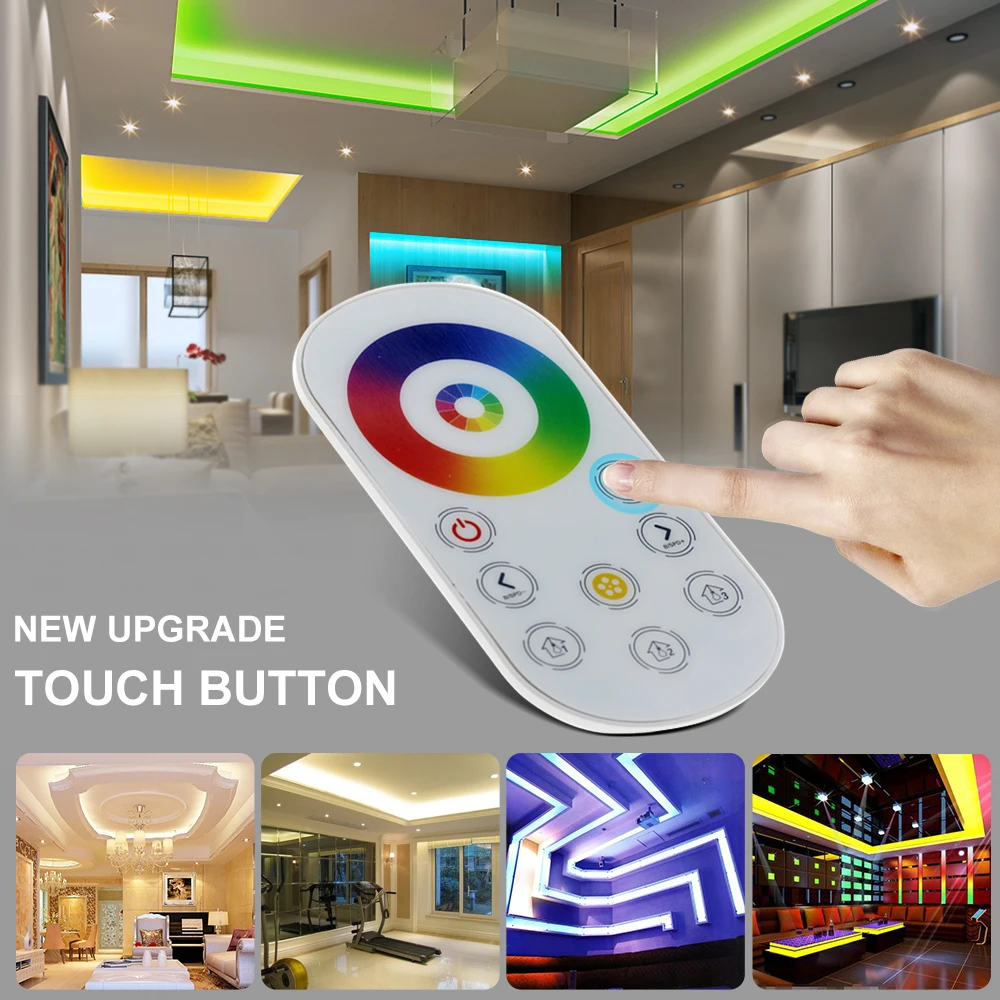 US $16.79 LED Strip Light 5050 RGB RGBW RGBCCT Flexible Ribbon Fita Led Light Strip 60LEDsM 5M Touch RF Remote DC12V Adapter Plug