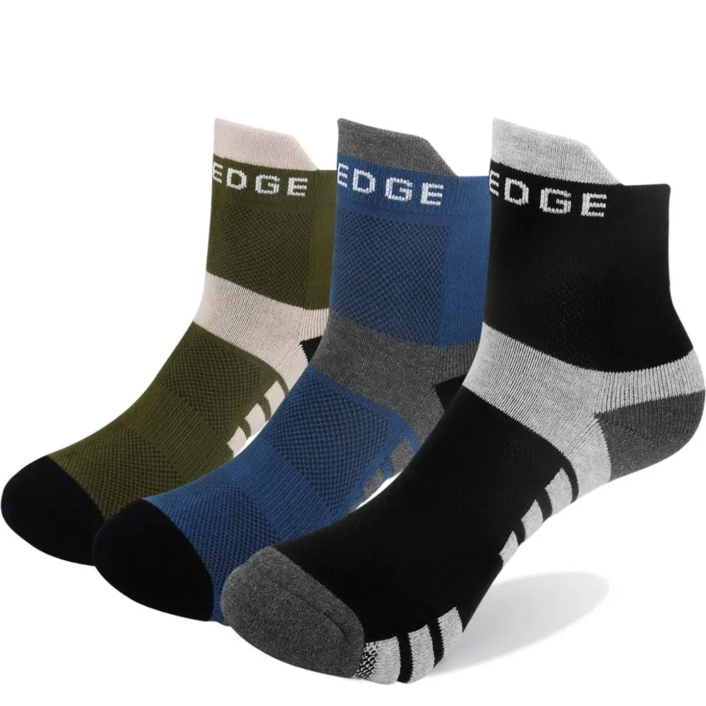 

YUEDGE 3 Pairs Coolmax Breathable Cotton Short Ankle Socks Comfort Athletic Casual Cycling Running Basketball Socks