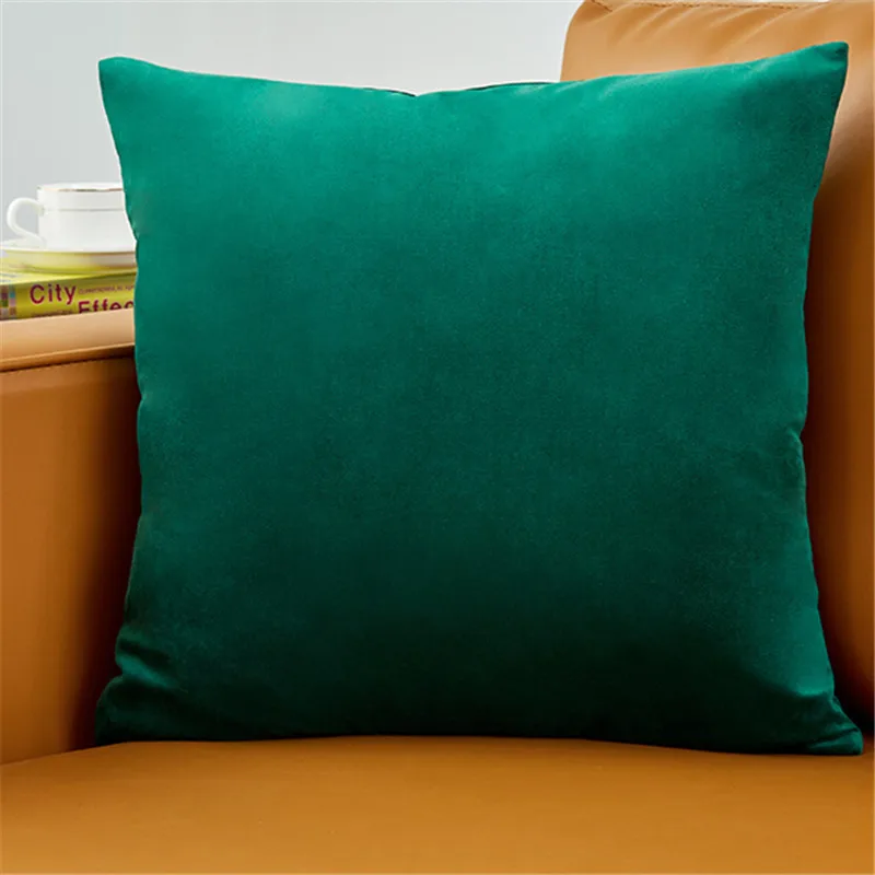 Microfine бархатная Наволочка на подушку чехлы на диванные подушки, домашнему декору Наволочки размером 45*45, домашние декоративные подушки для дивана синий - Цвет: 5