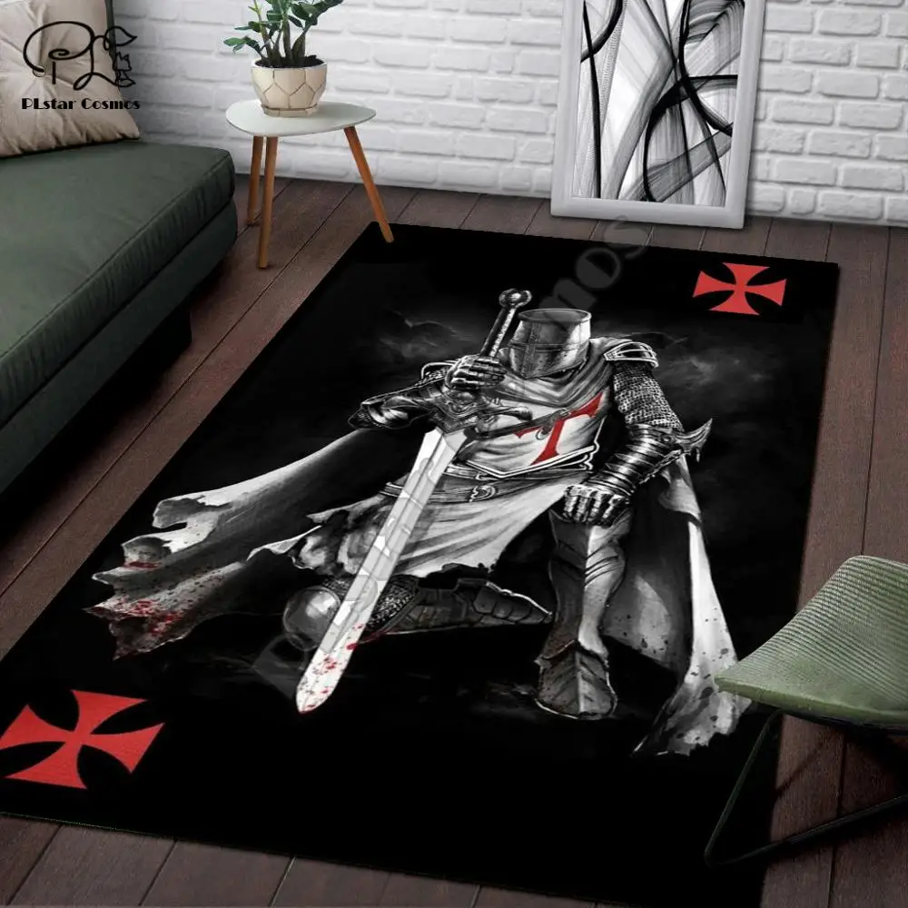 

Knights Templar cavalier Carpet Soft Flannel 3D Print Rug Parlor Mat Area Rug Anti-slip Large Carpet Rug Living Room Decor 002