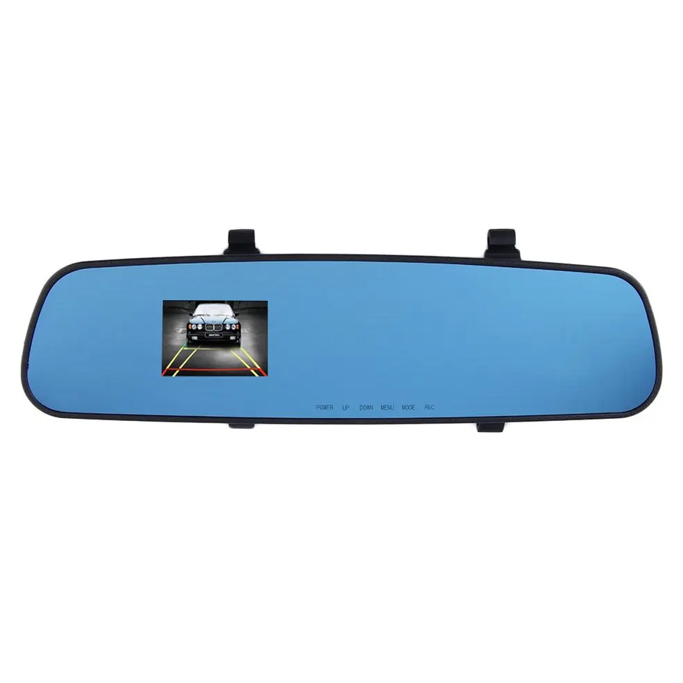 Online 2,4   120 Grad Volle 1280 * 720HD Spiegel DVR Auto Kamera Recorder Dash Cam Videos Rückansicht Blau Welle infrarot Nachtsicht