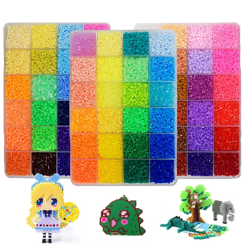 5mm Hama perles Puzzle éducation jouet 48 couleurs 3D bricolage créatif à la main artisanat accessoires jouet cadeau enfants éducation Puzzle jouet