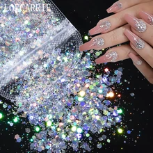 1 Bag Mix Nails Art Glitter Powder Sequins Shine Chrome Pigment Powder Flakes Nail Accesoires Decorations for Manicure Design
