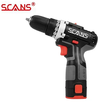 Buy SCANS SC3161 Professional Tool 16V Cordless Electric Impact Screwdriver Cordless Drill Lithium Battery Dual Speed