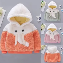 Зимний ветронепроницаемый пуловер с рисунком для маленьких девочек теплые толстовки с капюшоном одежда для маленьких мальчиков детские толстовки с капюшоном для мальчиков