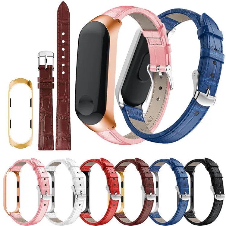 

Genuine Leather Strap for Xiaomi Mi Band 3 4 Bracelet Sport Smart Watch Wrist Strap Replacement Miband 3 4 Strap Wristband
