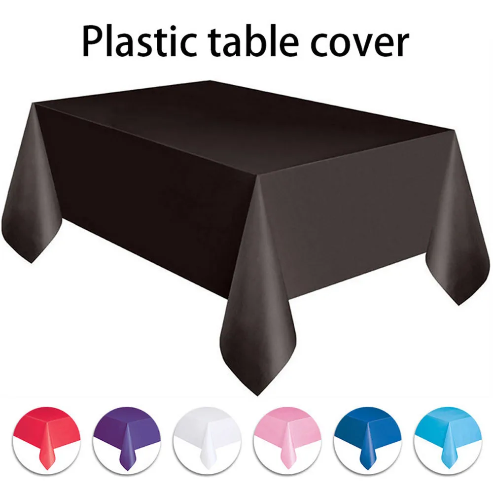 30 Large Plastic Rectangle Table Cover Cloth Wipe Clean Party Tablecloth Covers Red Black Tablecloth Covers Dropshipping