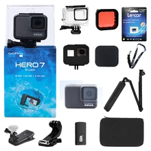 Оригинальная Серебристая Водонепроницаемая цифровая экшн-Камера GoPro HERO 7 с сенсорным экраном 4K HD видео 10MP фото Go Pro Hero7 Спортивная камера