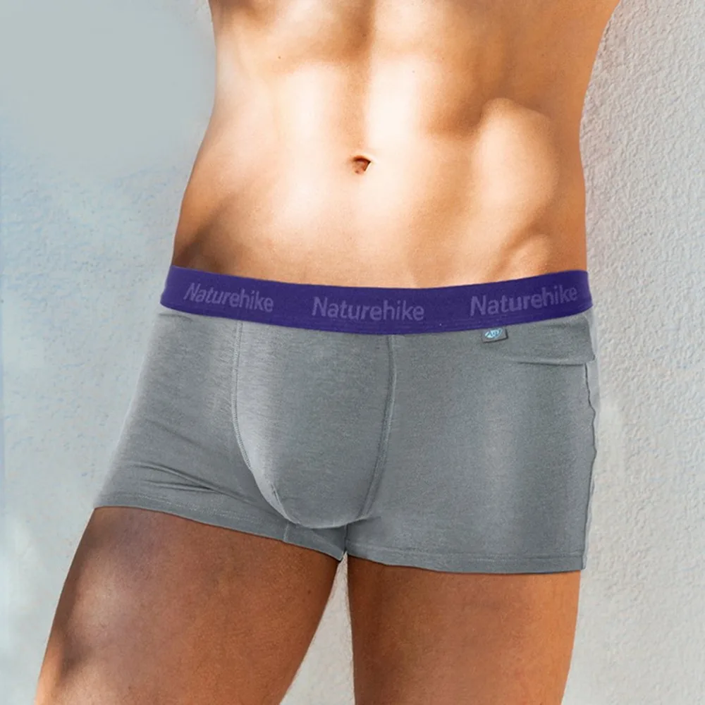 Outdoor Sports Silver Ion Men's Boxer Briefs Breathable Wicking Stretch Quick-drying Underwear