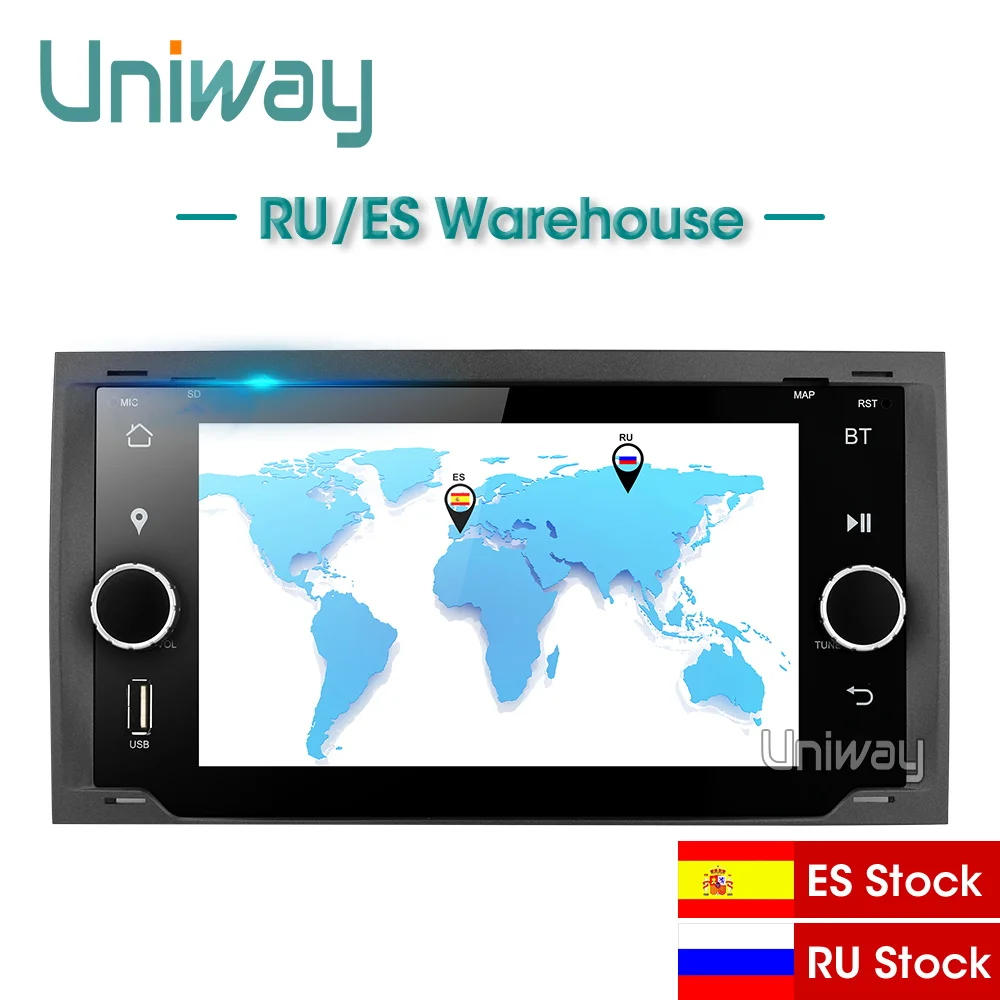 Flash Deal uniway ALLFKS7071  2G+32G  android 9.0 car dvd for Ford Mondeo C-max focus galaxy S-max fusion ranger escape expedition fiesta 0
