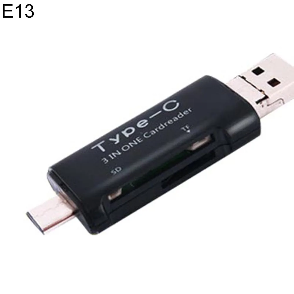 Мини портативный микро USB 2,0 тип-c TF флэш-цифровой считыватель карт OTG адаптер