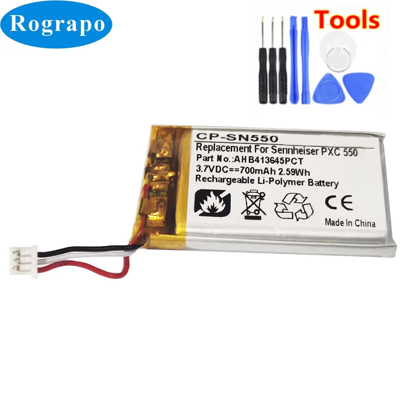 Новый 700mAh Li-Ploymer AHB413645PCT запасная батарея для Sennheiser PXC 550 аккумулятор 3 провода