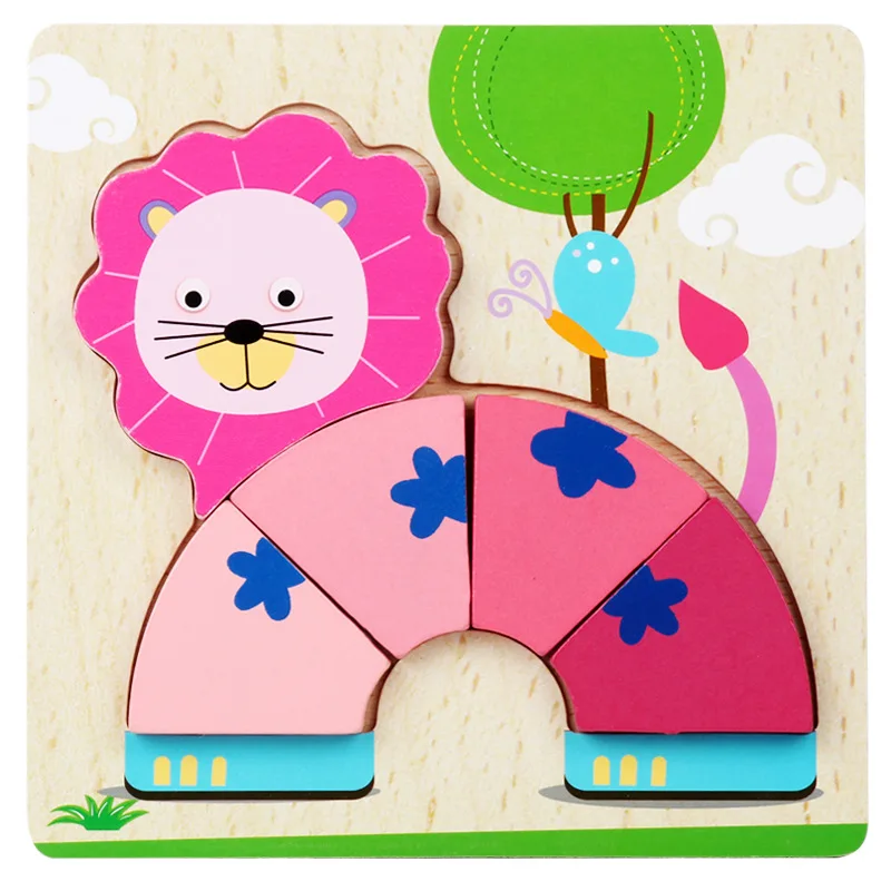 Puzzle Wooden Toys Building For Baby Early Educational (23)