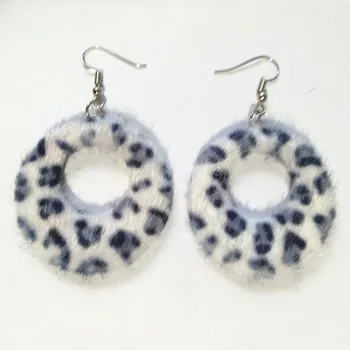 

Fashion Cloth Art Earrings Silver Round Leopard Point Earrings Women Drop Earrings Jewelry Ear drop Personality Hoop Earrings