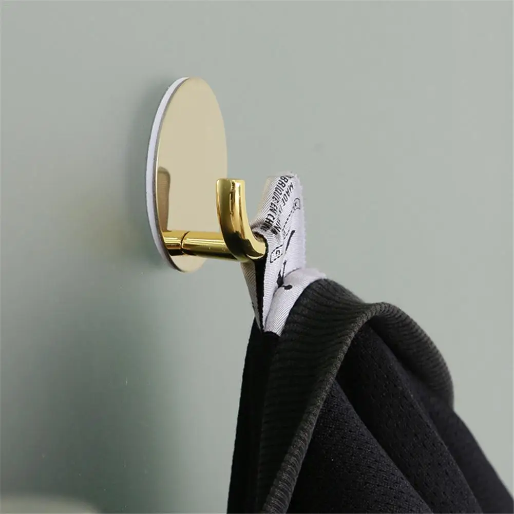 Self Adhesive Black And Gold Wall Hook Porch Living Room Home Kitchen Wall Door Hook Key Rack Kitchen Towel Hanger Zinc Alloy 3