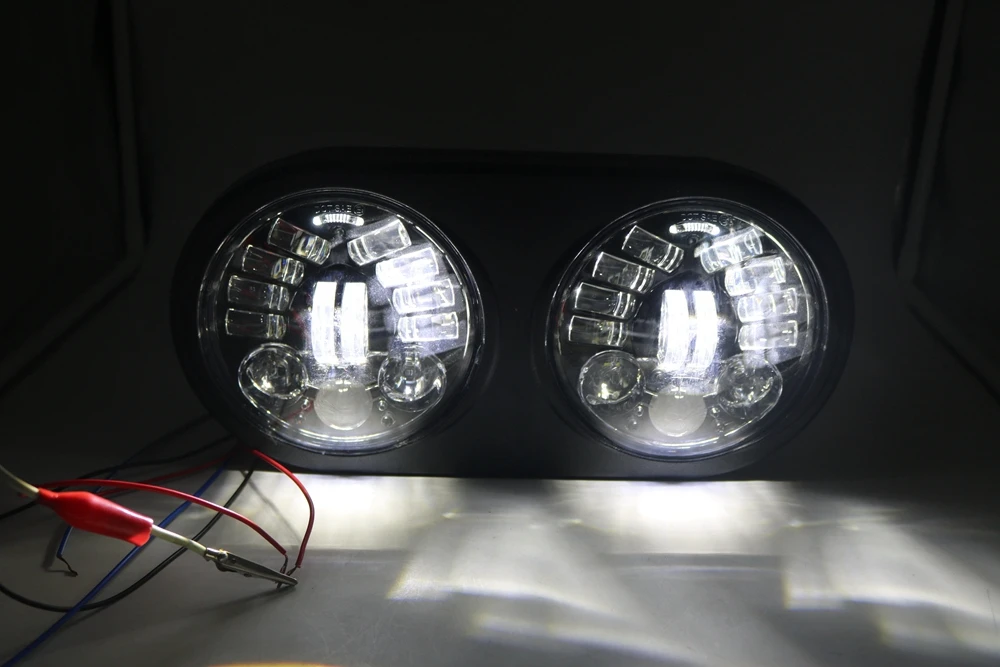 Точечные светодиодные фары для дорожного Glide Dual 110W белые DRL фары для дорожных скользящие аксессуары 2004-2013
