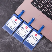 3 шт жесткий пластиковый синий многофункциональный жесткий пластиковый значок рабочий ID держатель для карт защитный чехол Чехол ID держатель для карт ID деловой чехол